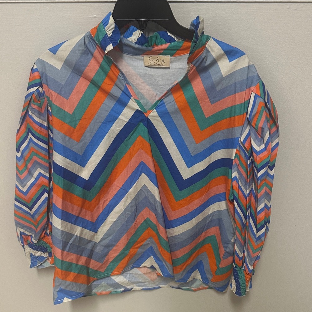 Colorful Zigzag blouse Shirt by Sofia